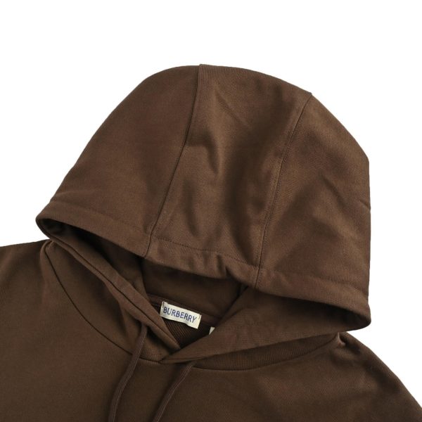 Burberry Letter Print on Chest Hoodie- Brown (6) Burberry Letter Print on Chest Hoodie- Brown