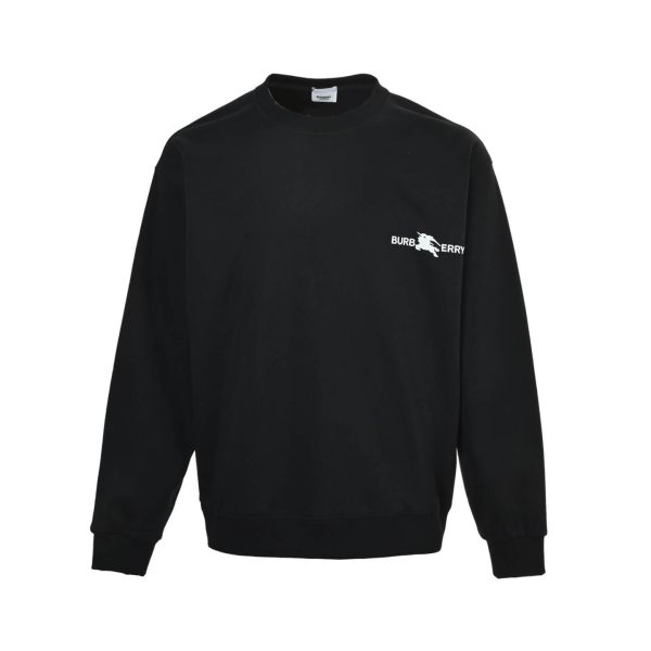 Burberry Little Horse Crew Neck Sweatshirt- Black