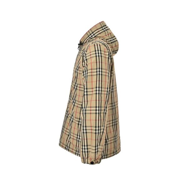 Burberry Reversible Check Hooded Jacket- Archive Beige