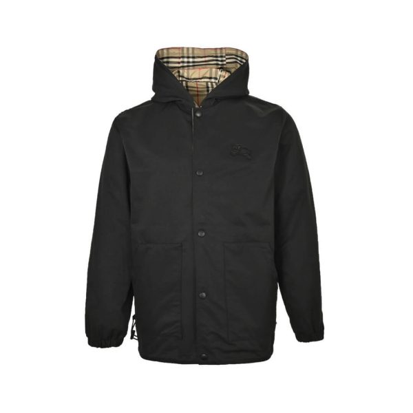 Burberry Reversible Check Hooded Jacket- Archive Beige