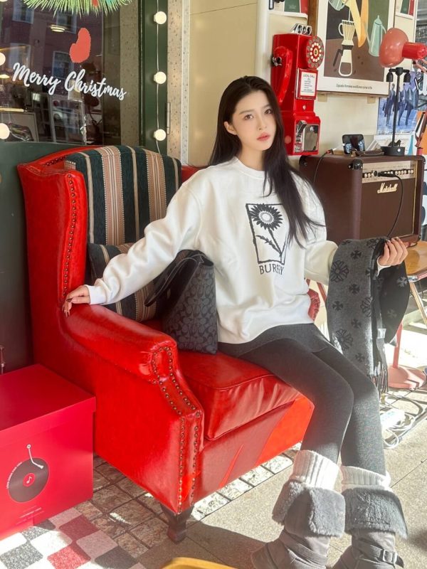 Burberry Sunflower Crew Neck Sweatshirt- White