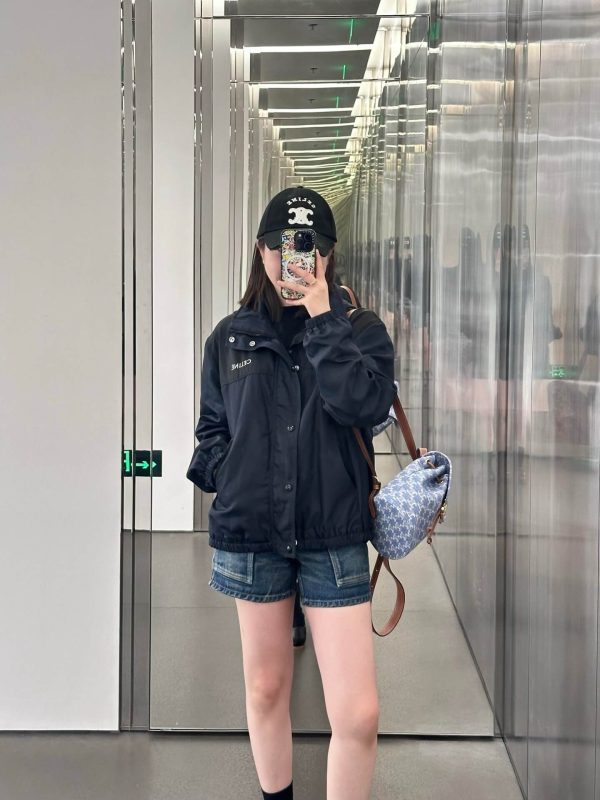Celine Windbreaker Jacket- Black (1) Celine Windbreaker Jacket- Black