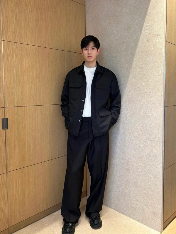 Christian Dior Four-pocket Belted Jacket- Black (2) Christian Dior Four-pocket Belted Jacket- Black