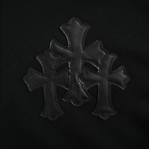 Chrome Hearts Cemetery Cross Quarter-Zip Sweatshirt- Black