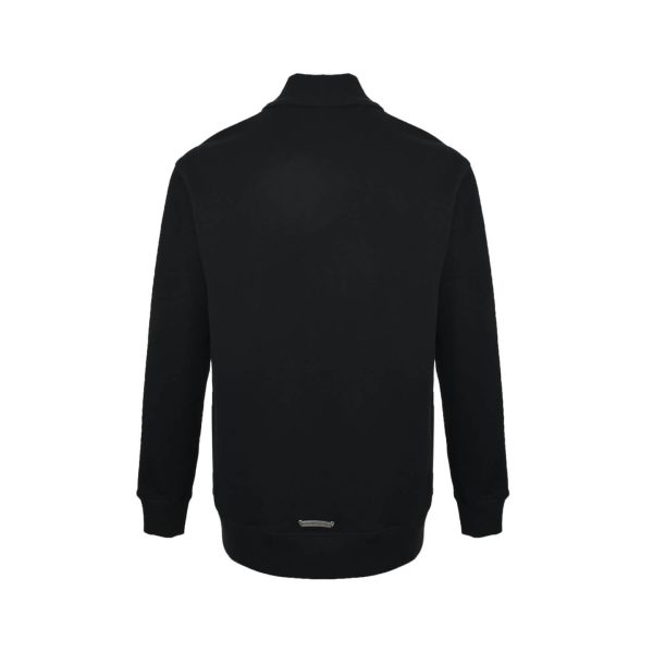 Chrome Hearts Cemetery Cross Quarter-Zip Sweatshirt- Black
