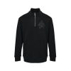 Chrome Hearts Cemetery Cross Quarter-Zip Sweatshirt- Black