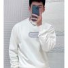 Dior Men's Front Logo Patch Couture Sweatshirt (2) Dior Men's Front Logo Patch Couture Sweatshirt- White