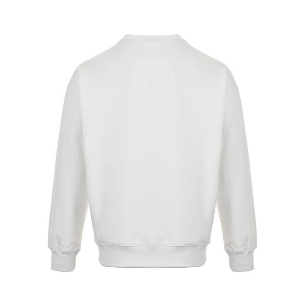Dior Men's Front Logo Patch Couture Sweatshirt (7) Dior Men's Front Logo Patch Couture Sweatshirt- White
