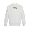 Dior Men's Front Logo Patch Couture Sweatshirt (8) Dior Men's Front Logo Patch Couture Sweatshirt- White