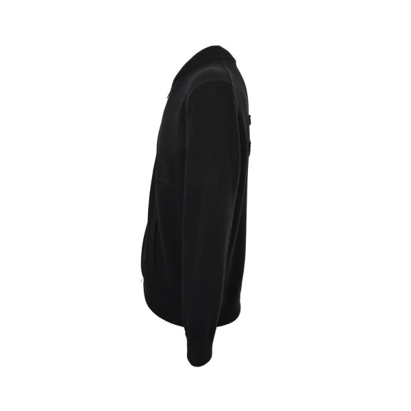 Dior Ribbon Wool  Zip-up Sweater Cardigan- Black