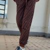 Fendi  FF-logo Print Track Pants- Brown