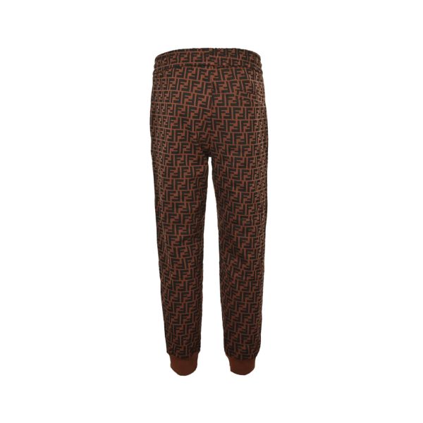 Fendi  FF-logo Print Track Pants- Brown