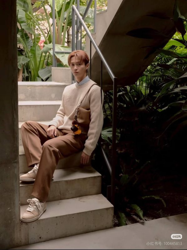 Fendi Men's Crew-neck Sweater- Off-White