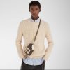 Fendi Men's Crew-neck Sweater- Off-White