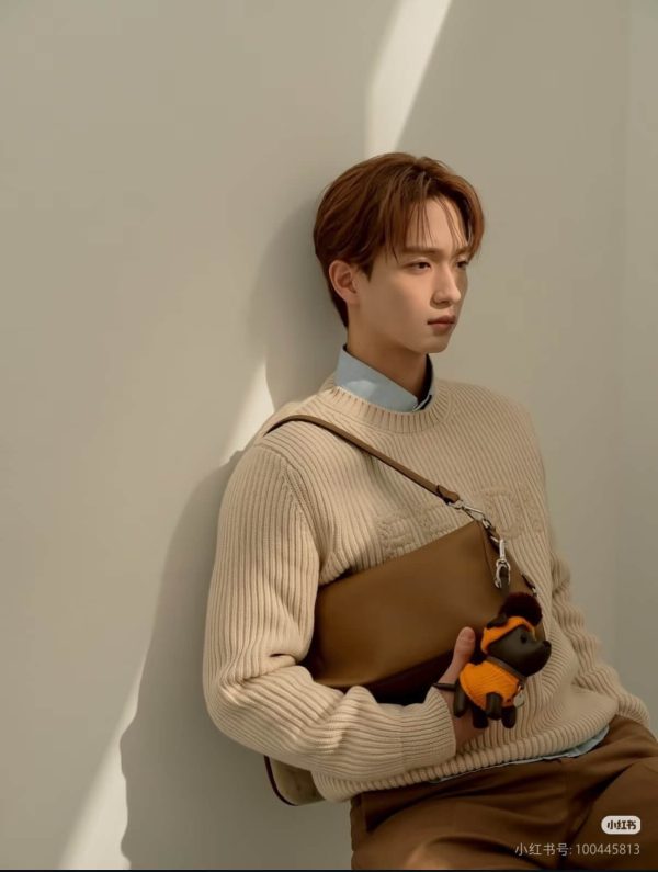 Fendi Men's Crew-neck Sweater- Off-White