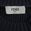 Fendi Women's Crew-neck Sweater- Navy Blue