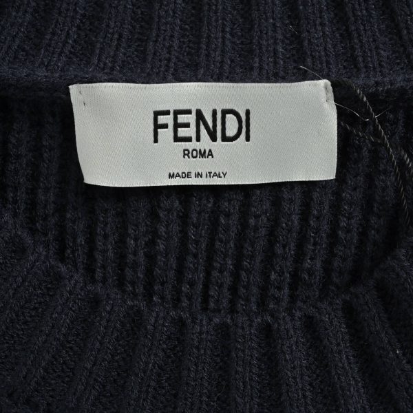 Fendi Women's Crew-neck Sweater- Navy Blue