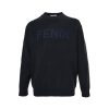 Fendi Women's Crew-neck Sweater- Navy Blue