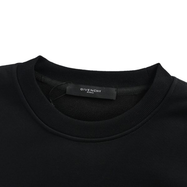 Givenchy Cotton Logo Crew Neck Sweatshirt- Black (6) Givenchy Cotton Logo Crew Neck Sweatshirt- Black