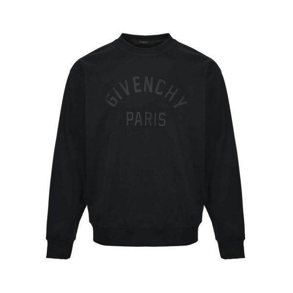 Givenchy Cotton Logo Crew Neck Sweatshirt- Black (9) Givenchy Cotton Logo Crew Neck Sweatshirt- Black