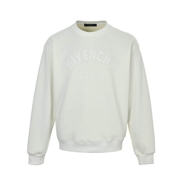 Givenchy Cotton Logo Crew Neck Sweatshirt- Ivory (7) Givenchy Cotton Logo Crew Neck Sweatshirt- Ivory