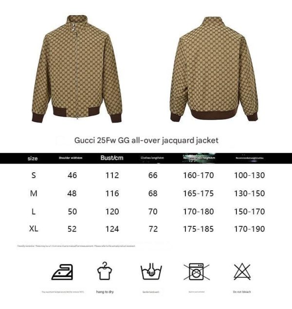 Gucci GG Canvas Bomber Jacket- Dark Brown