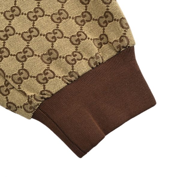 Gucci GG Canvas Bomber Jacket- Dark Brown