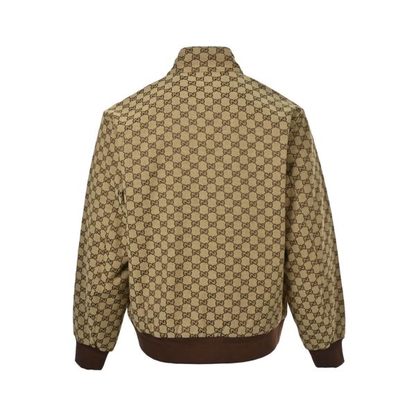 Gucci GG Canvas Bomber Jacket- Dark Brown