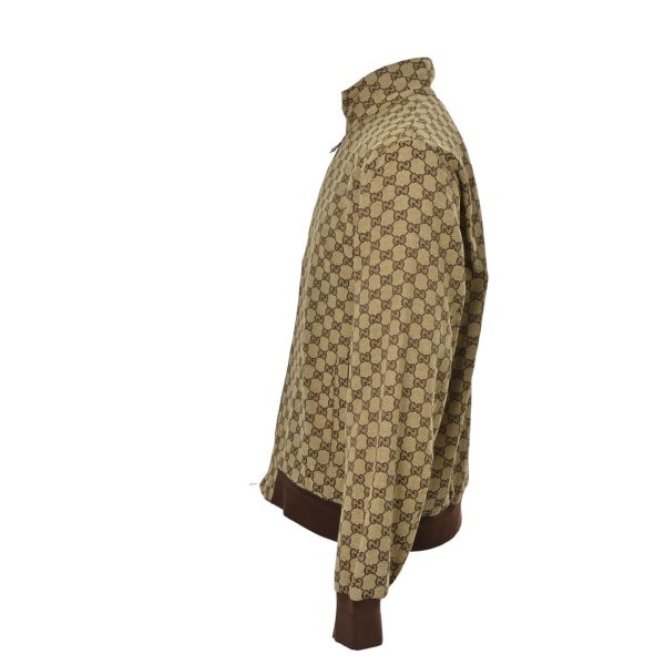 Gucci GG Canvas Bomber Jacket- Dark Brown