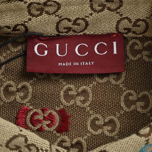 Gucci GG Canvas Jacquard Shirt Jacket- Sand Beige (5) Gucci GG Canvas Jacquard Shirt Jacket- Sand Beige