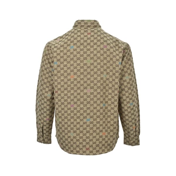 Gucci GG Canvas Jacquard Shirt Jacket- Sand Beige (7) Gucci GG Canvas Jacquard Shirt Jacket- Sand Beige