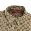 Gucci GG Canvas Jacquard Shirt Jacket- Sand Beige (8) Gucci GG Canvas Jacquard Shirt Jacket- Sand Beige
