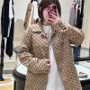 Gucci GG Jacquard Zip Canvas Jacket- Camel Beige (1) Gucci GG Jacquard Zip Canvas Jacket- Camel Beige