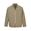 Gucci GG Jacquard Zip Canvas Jacket- Camel Beige (10) Gucci GG Jacquard Zip Canvas Jacket- Camel Beige