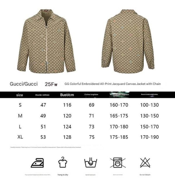 Gucci GG Jacquard Zip Canvas Jacket- Camel Beige (11) Gucci GG Jacquard Zip Canvas Jacket- Camel Beige