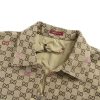 Gucci GG Jacquard Zip Canvas Jacket- Camel Beige (7) Gucci GG Jacquard Zip Canvas Jacket- Camel Beige