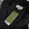 Gucci GG Zip Snakeskin Webbing Jacket- Black