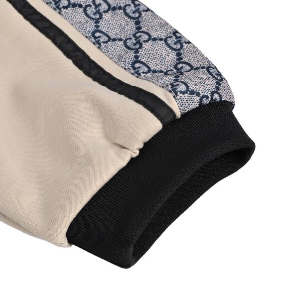 Gucci GG Zip Snakeskin Webbing Jacket- Black