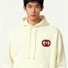Gucci Interlocking-G Cotton Hoodie- Off-White (1) Gucci Interlocking-G Cotton Hoodie- Off-White