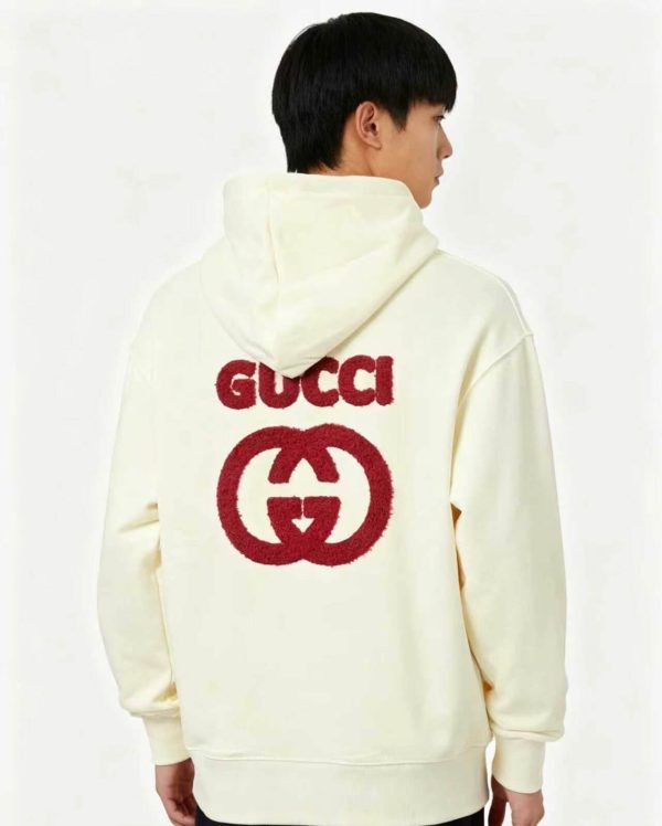 Gucci Interlocking-G Cotton Hoodie- Off-White (3) Gucci Interlocking-G Cotton Hoodie- Off-White