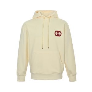 Gucci Interlocking-G Cotton Hoodie- Off-White (7) Gucci Interlocking-G Cotton Hoodie- Off-White