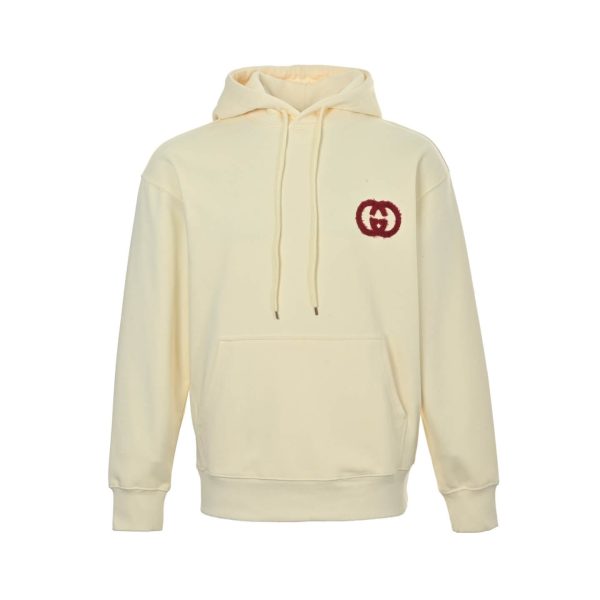 Gucci Interlocking-G Cotton Hoodie- Off-White (7) Gucci Interlocking-G Cotton Hoodie- Off-White