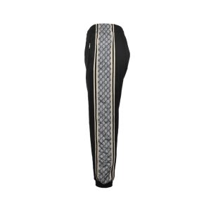 Gucci Snakeskin Webbing Suit Track Pants- Black