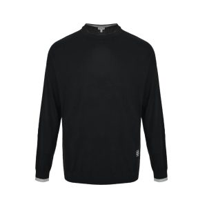 Loewe Anagram embroidered Crew Neck Sweater- Black (10) Loewe Anagram embroidered Crew Neck Sweater- Black