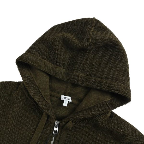 Loewe Hooded Wool Zipped Vest- Green