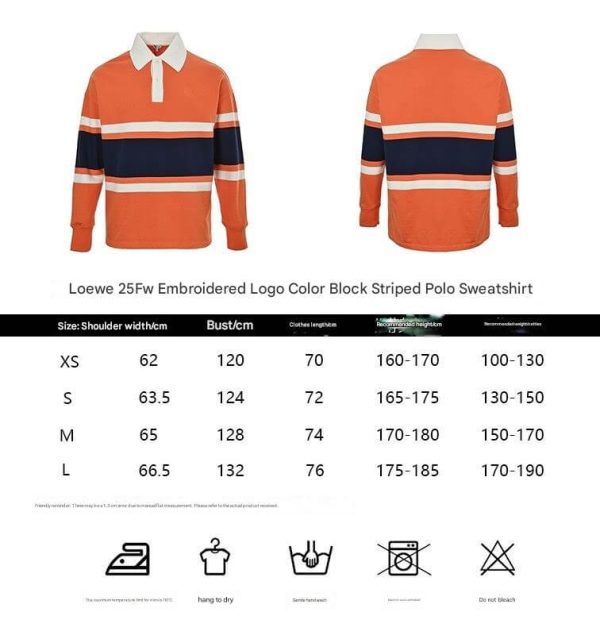 Loewe Multicolor Cotton Oversize Polo SweatShirt- Orange