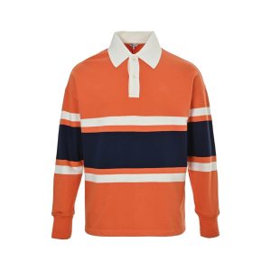 Loewe Multicolor Cotton Oversize Polo SweatShirt- Orange