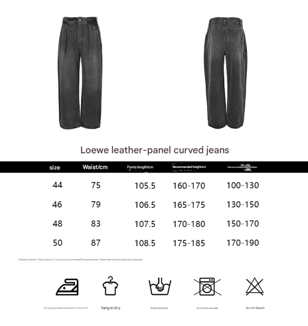 Loewe Pleated Barrel-leg Jeans- Black (1) Loewe Pleated Barrel-leg Jeans- Black