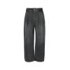 Loewe Pleated Barrel-leg Jeans- Black (10) Loewe Pleated Barrel-leg Jeans- Black
