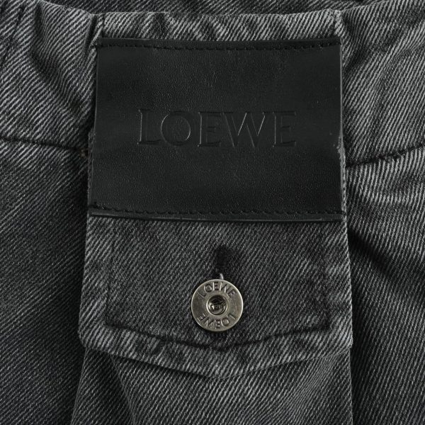Loewe Pleated Barrel-leg Jeans- Black (4) Loewe Pleated Barrel-leg Jeans- Black